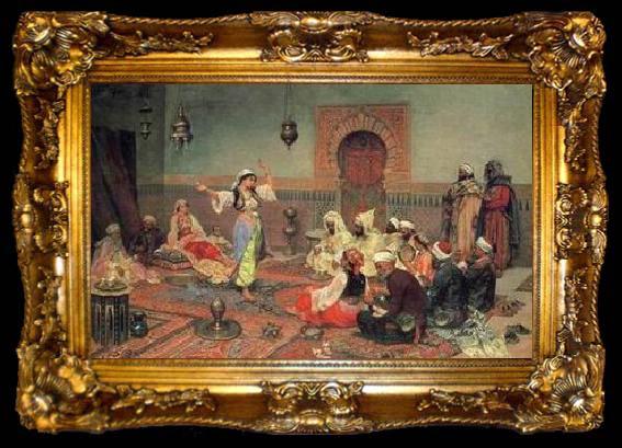 framed  unknow artist Arab or Arabic people and life. Orientalism oil paintings  270, ta009-2